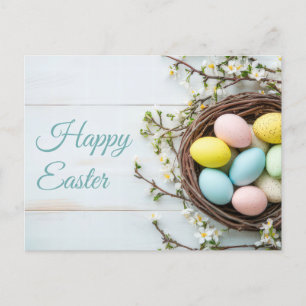 Carte postale Aquarell Oster avec oeufs de Pâques 