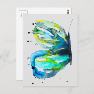 Carte Postale Aquarelle à papillon