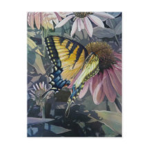 Aquarelle à papillon jaune