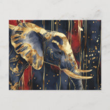 Aquarelle abstraite Illustration d'un éléphant