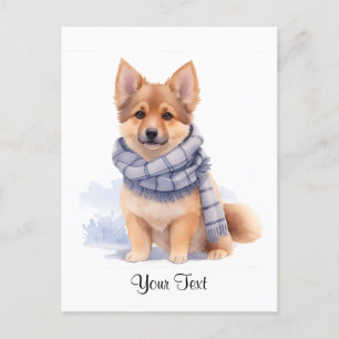 Carte Postale Aquarelle Allemand Berger Chien Chien Chien Chien 