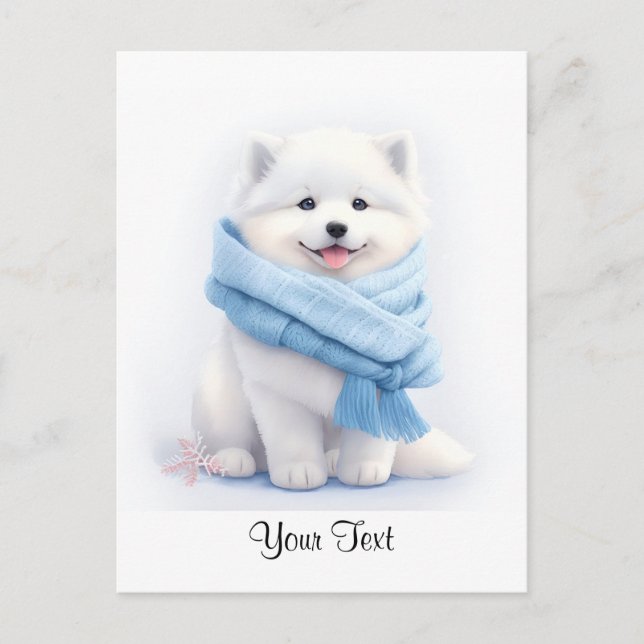 Carte Postale Aquarelle américaine Esquimau Chien Chien Chien Pe (Devant)