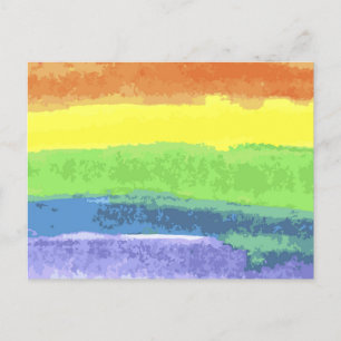 Carte Postale Aquarelle arc-en-ciel