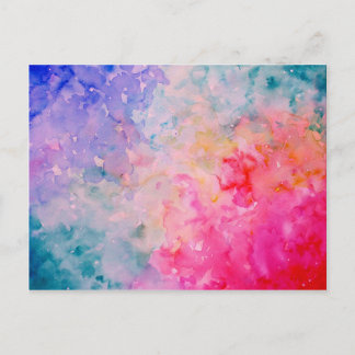 Carte Postale Aquarelle Art Imprimer Univers Abstrait