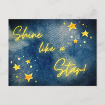 Aquarelle brillante comme Star Inspirational Quote