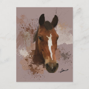 Carte Postale Aquarelle Brown