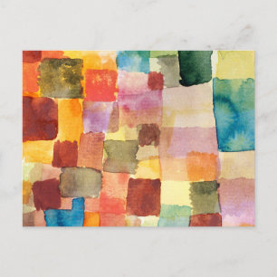 Carte Postale Aquarelle colorée vintage Géométrique Abstraite 