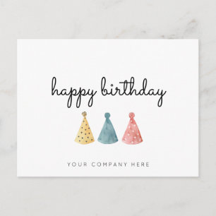 Carte Postale Aquarelle commerciale colorée Joyeux anniversaire