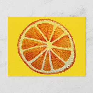 Carte Postale Aquarelle d'agrumes d'orange juteux