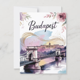 Carte Postale Aquarelle de Budapest