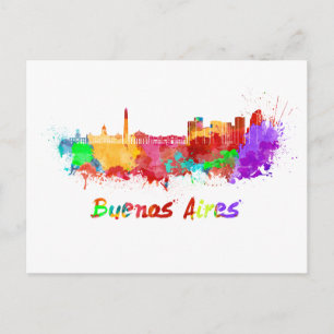 Carte Postale Aquarelle de Buenos Aires