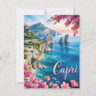 Carte Postale Aquarelle de Capri