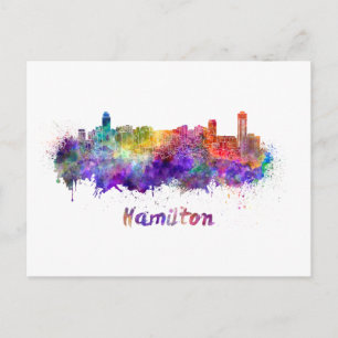 Carte Postale Aquarelle de Hamilton