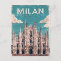 Aquarelle de la cathédrale de Milan