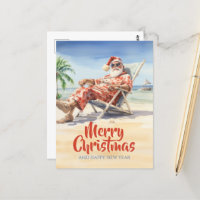 Aquarelle de la plage de Santa Claus