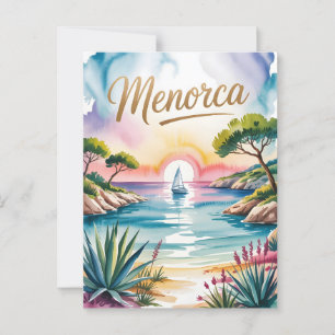Carte Postale Aquarelle de Minorque
