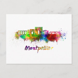 Carte Postale Aquarelle de Montpellier