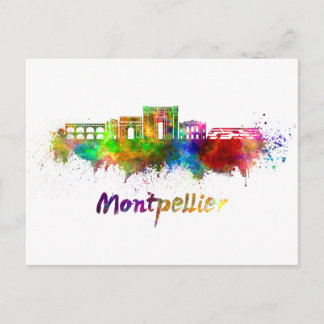 Carte Postale Aquarelle de Montpellier