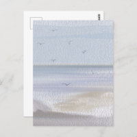 Aquarelle de plage de rivage côtier