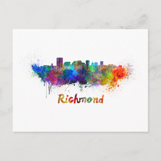 Carte Postale Aquarelle de Richmond (Devant)