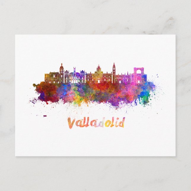 Carte Postale Aquarelle de Valladolid (Devant)