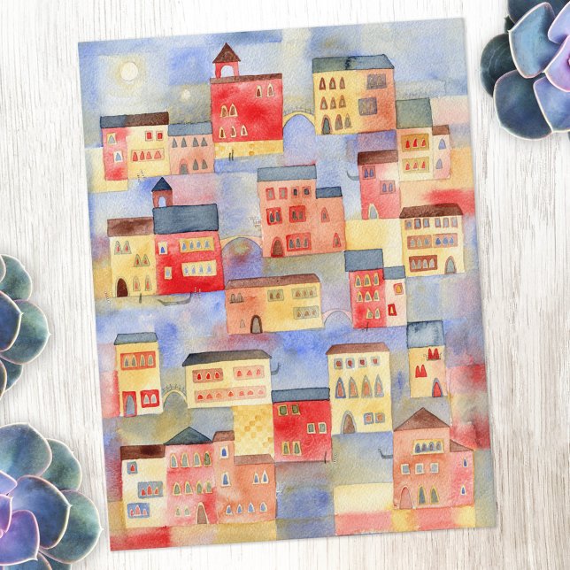 Carte Postale Aquarelle de Venise (Créateur téléchargé)