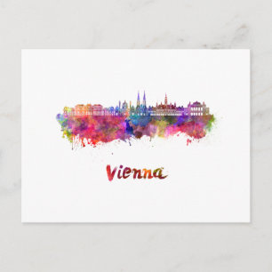 Carte Postale Aquarelle de Vienne