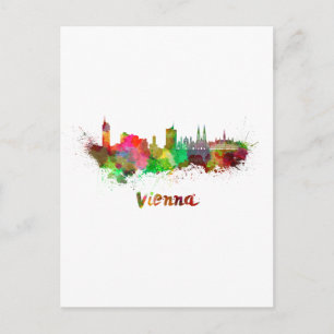 Carte Postale Aquarelle de Vienne