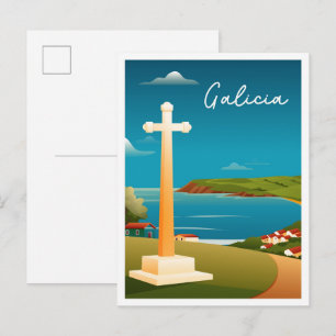 Carte Postale Aquarelle de voyage Galice Espagne