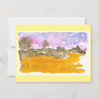 Carte Postale Aquarelle des Sandhills du Nebraska