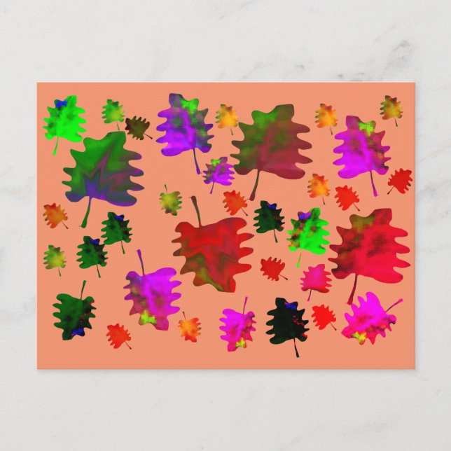 Carte Postale Aquarelle feuille amusante (Devant)