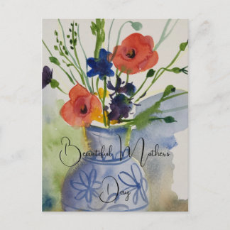 Carte Postale Aquarelle fleurs modernes