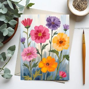 Carte Postale Aquarelle Fleurs Sauvages   Peinture de Champ de F