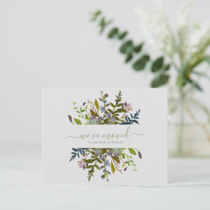 Carte Postale Aquarelle Florale Nous avons déplacé le nouveau sc