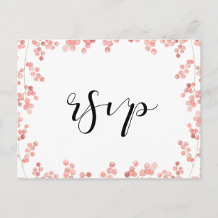 Carte Postale Aquarelle florale rose RSVP