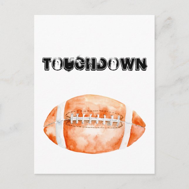 Carte Postale Aquarelle Football "toucher" (Devant)