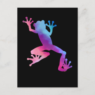 Carte Postale Aquarelle Frog Animal Art