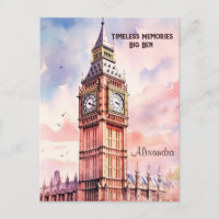 Aquarelle Icone Landmark City Londres Big Ben