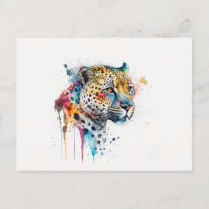 Carte Postale Aquarelle Jaguar