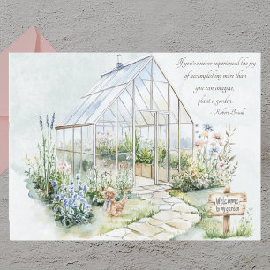 Carte Postale Aquarelle Jardin Serre Plante a Devis Jardin
