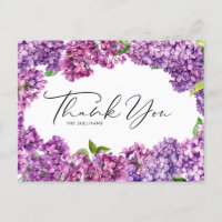 Aquarelle Lilac Cadre Floral Merci botanique