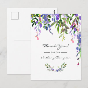 Carte Postale Aquarelle Mariage ultra violet