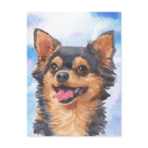 Aquarelle mignonne d'animal familier de chien de