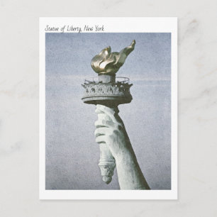 Carte Postale Aquarelle Moderne, Statue De Liberty Torch