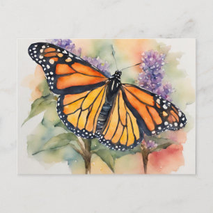 Carte Postale Aquarelle Monarch Papillon Imprimer