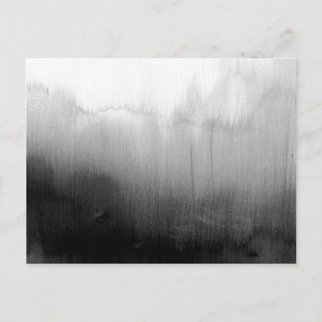 Carte Postale Aquarelle noire et blanche moderne (Devant)