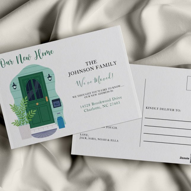 Carte Postale Aquarelle Notre nouvelle maison Faire-part mobile (Créateur téléchargé)