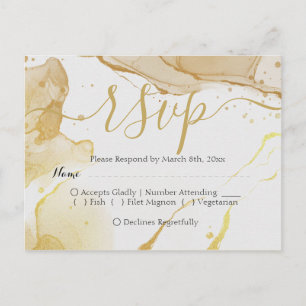 Carte postale Aquarelle Or RSVP