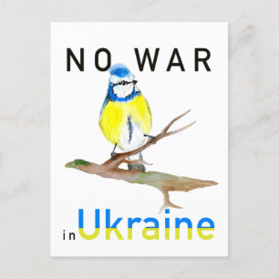 Carte Postale Aquarelle Pas de guerre en Ukraine Sac fourre-tout