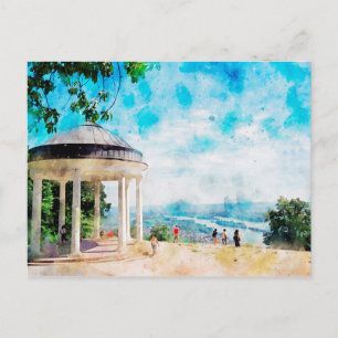 Carte Postale Aquarelle peinte du monument de Niederwald